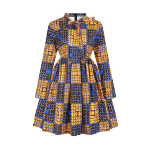Ankara Print Shirt Dress