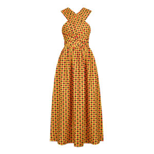 Ankara Halter Maxi Dress