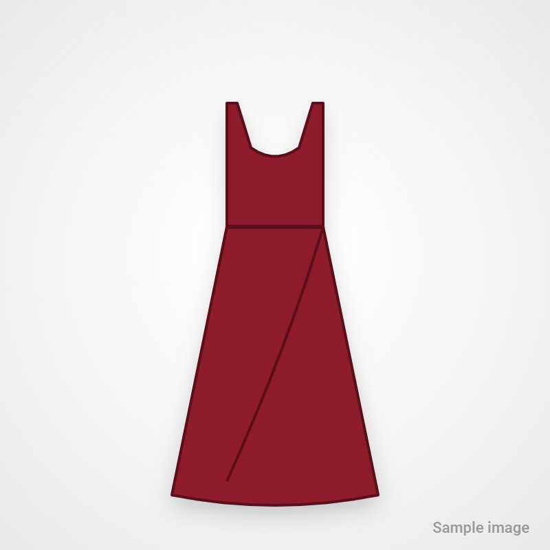 Satin Wrap Evening Dress (sample image)